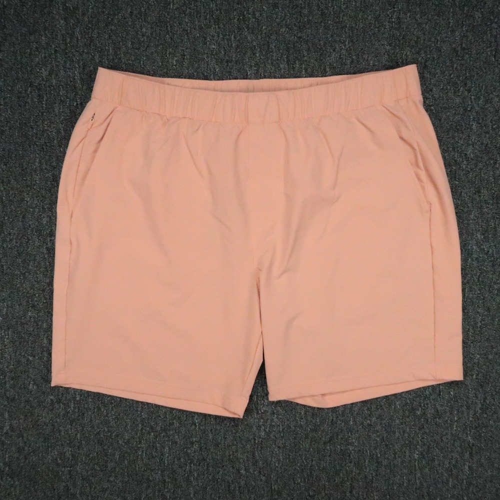 Rhoback Shorts Mens XXL Peach Salmon Everyday Zip Pocket Athletic Golf